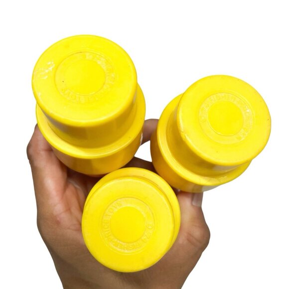 Lot Of 3 1974 Fisher Price Little People Jumbo Yellow Figures 3 1/2" - Picture 8 of 9